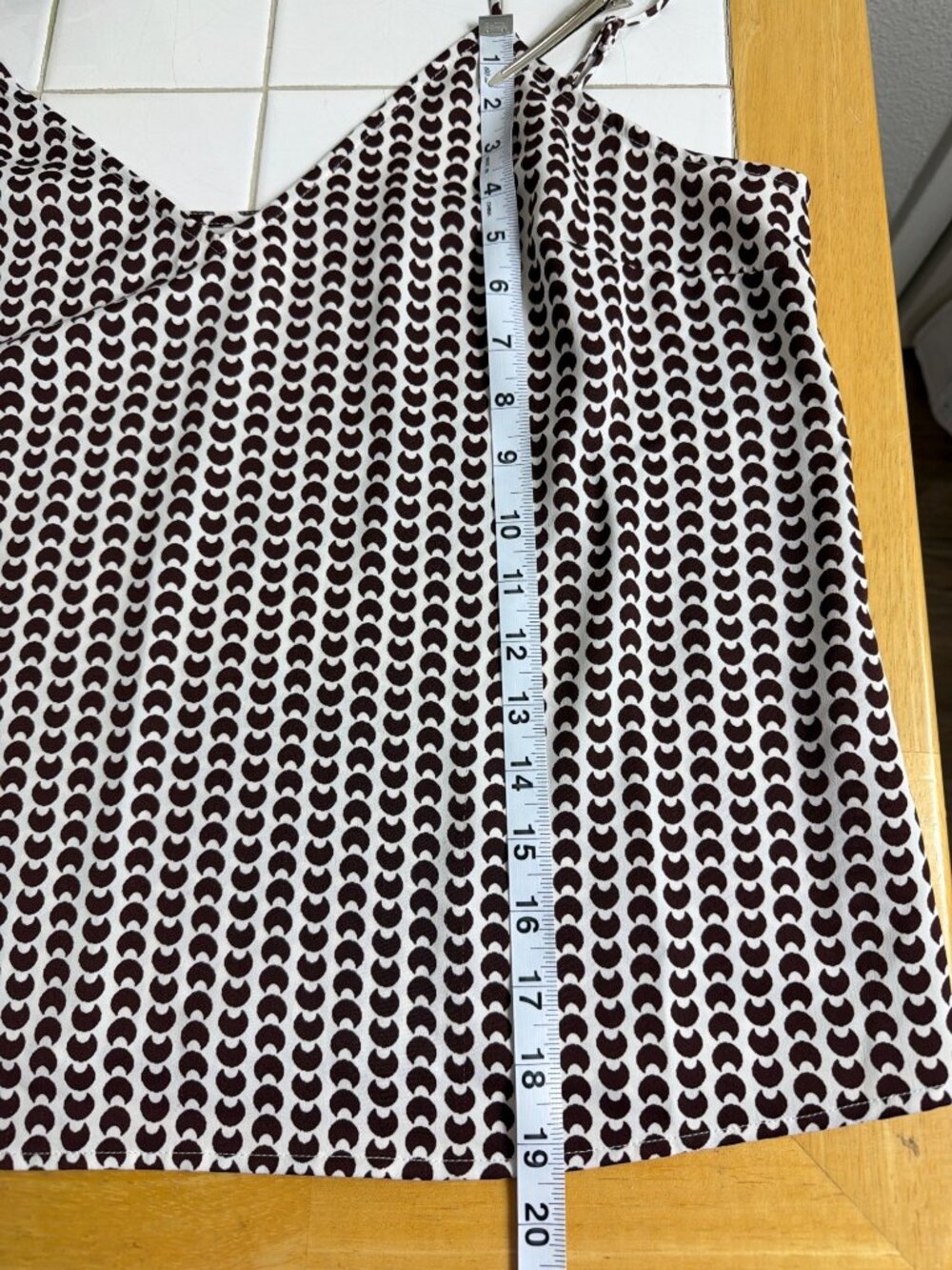 A New Day Size L Brown White Geometric Print Cami Tank Top - Picture 10 of 12